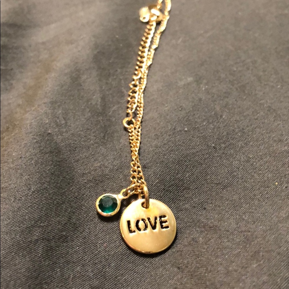 Gold and teal necklace